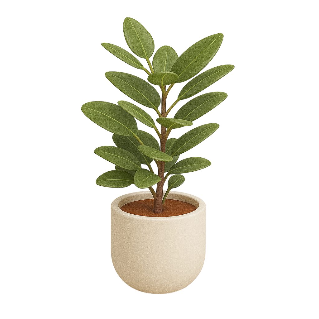 Easy Plant Ficus Audrey with a white base.