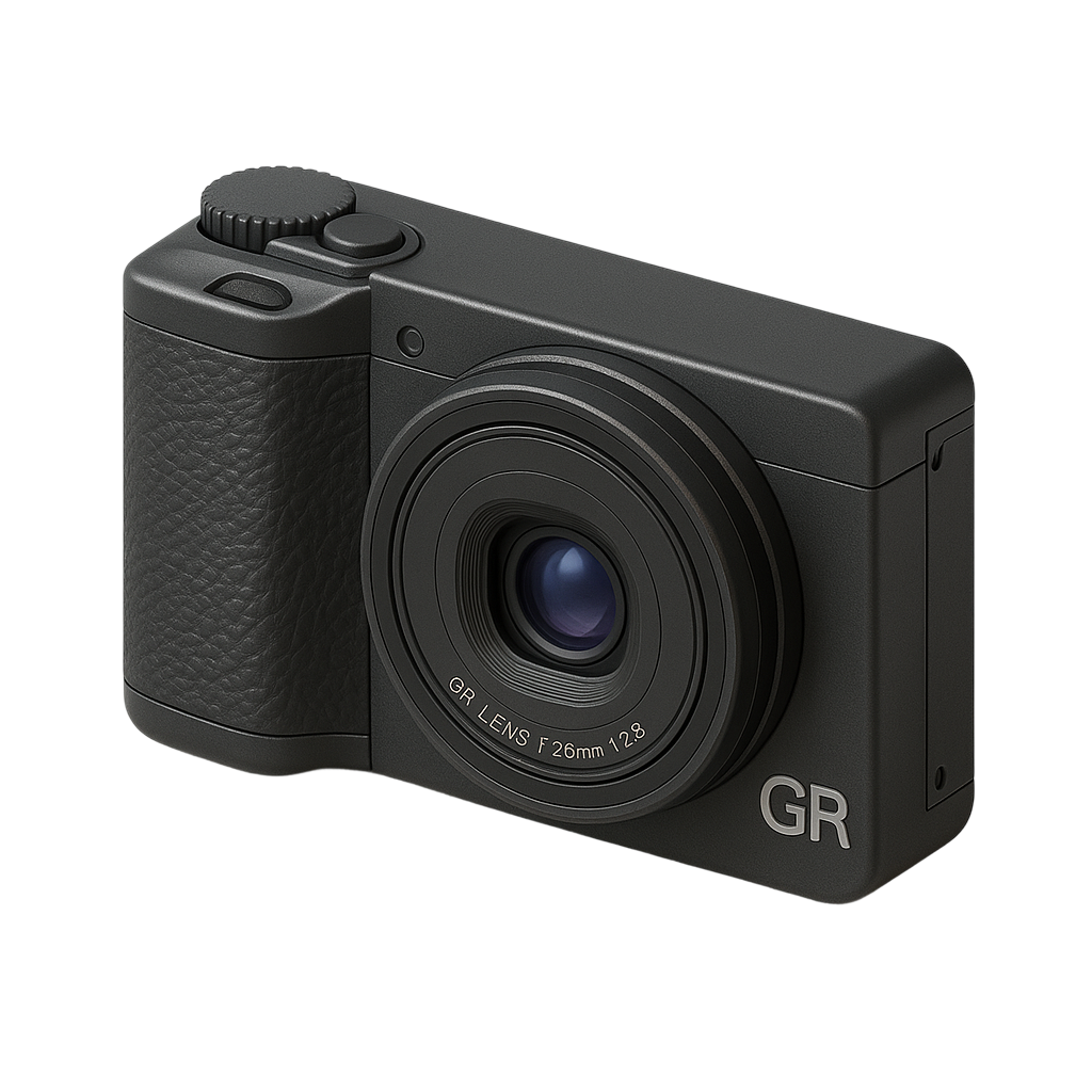 Ricoh GR iiix HDF camera; small and black.