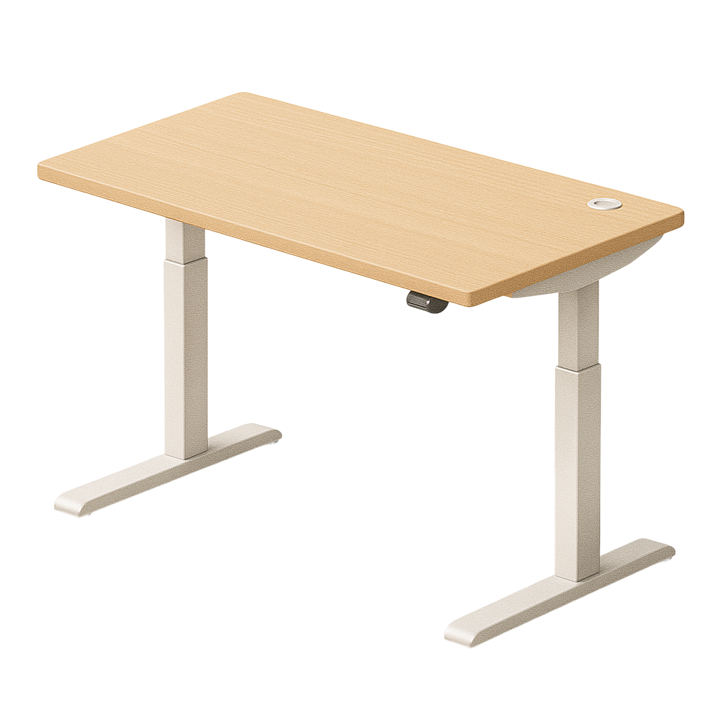 Jarvis Electric Standing Desk with Oak or Maple wood top. 