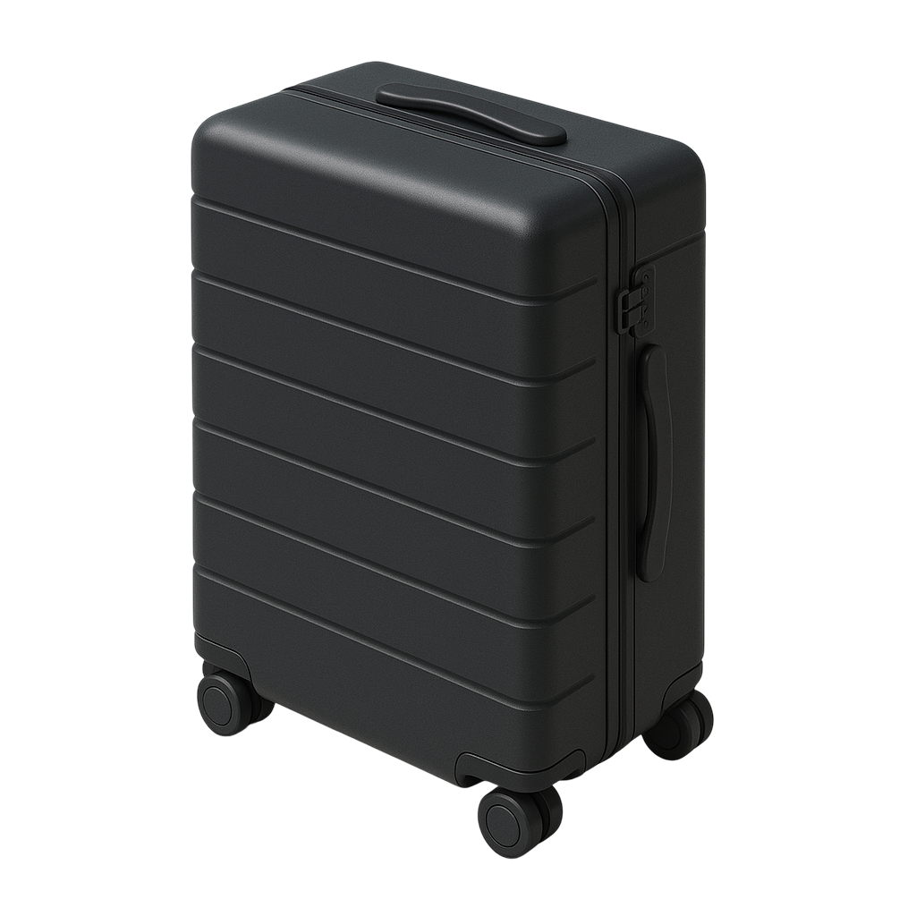 Muji hard suitcase in black