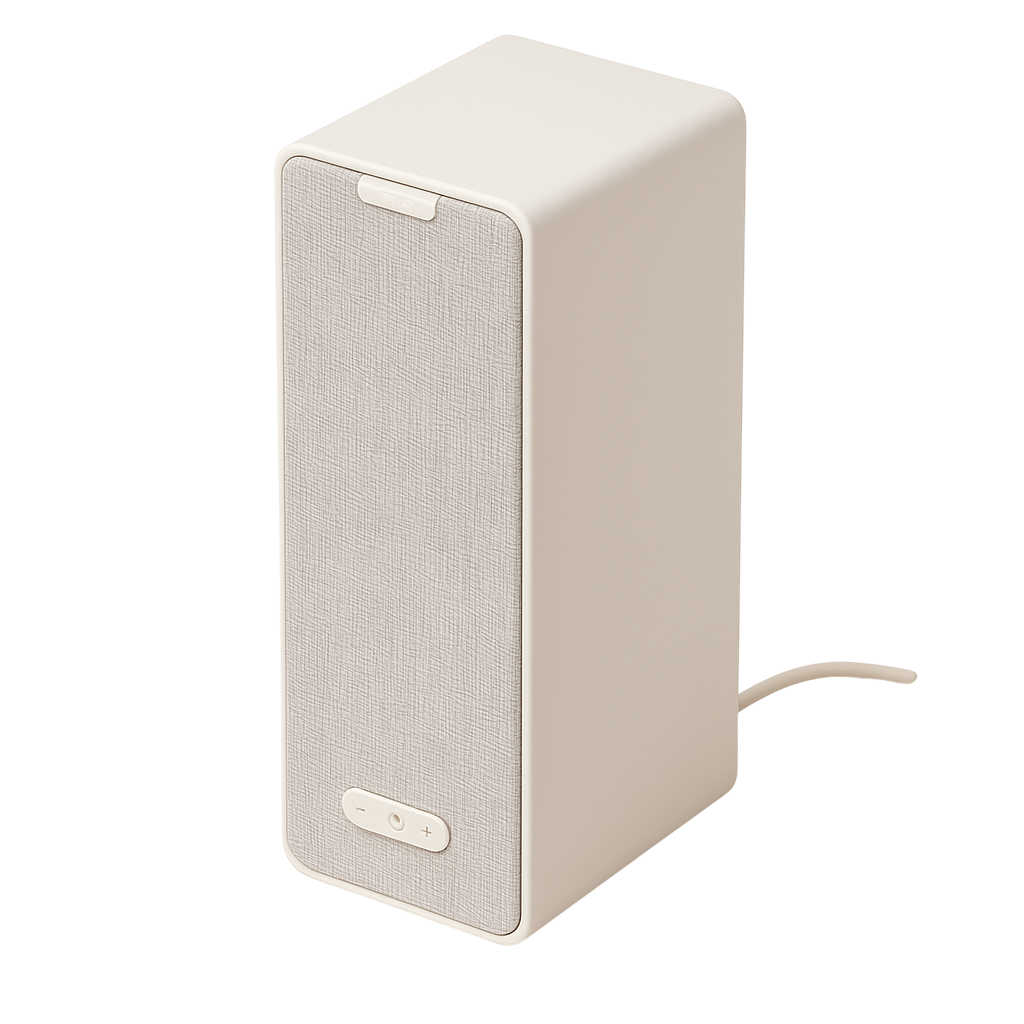 IKEA Symfonisk Speaker in White; looks like a book.