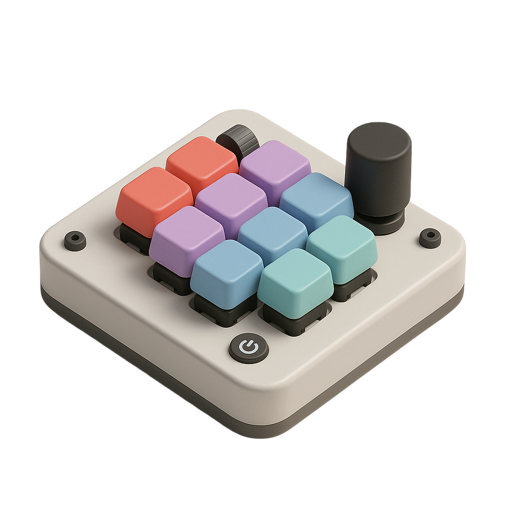 Figma Creator Micro; a mini mechanical keyboard for Figma shortcuts.